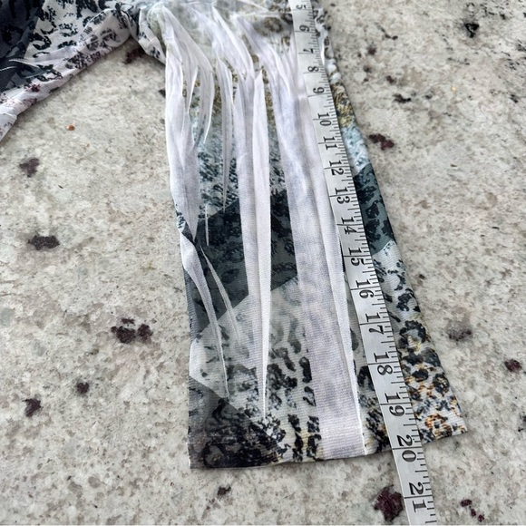 Jess & Jane Cardigan Womens 2X Mesh Open Knit USA Made Lagenlook Animal Print - Picture 7 of 8